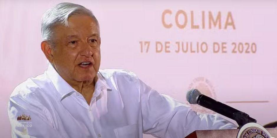 El presidente de México, Andrés Manuel López Obrador, el 17 de julio de 2020.