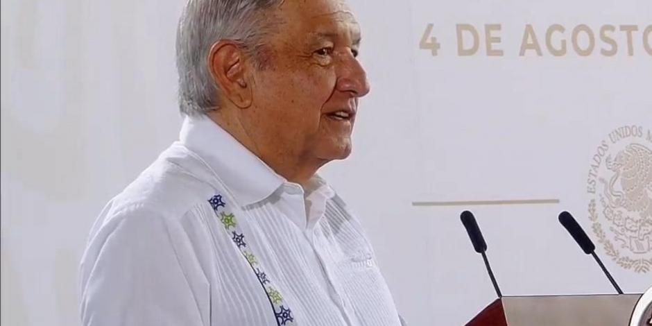 Andrés Manuel López Obrador, presidente de México, en conferencia de prensa desde Nayarit.