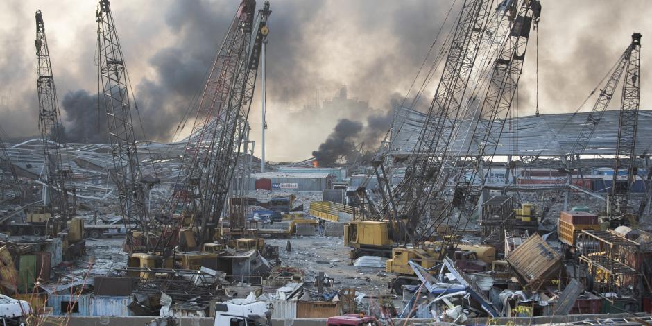 Tras una explosión en Beirut, Líbano, el 4 de agosto de 2020.