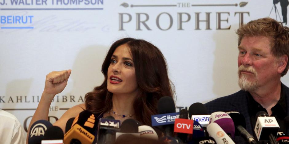Salma Hayek, al presentar el filme "El profeta", en Líbano, en 2015.