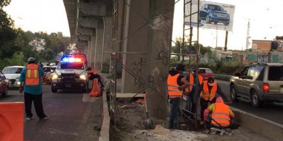 Personal rehabilita infraestructura dañada en Puebla.