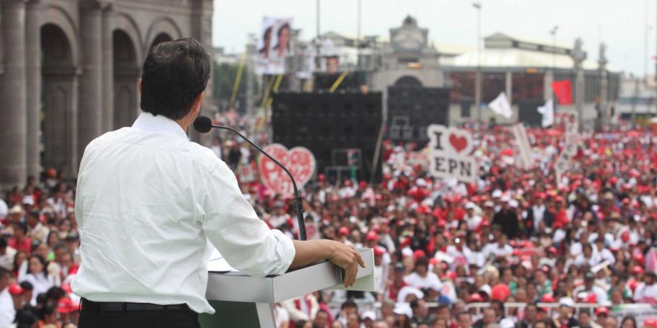 Enrique Peña Nieto en un evento de campaña en junio de 2012 en el Estado de México.