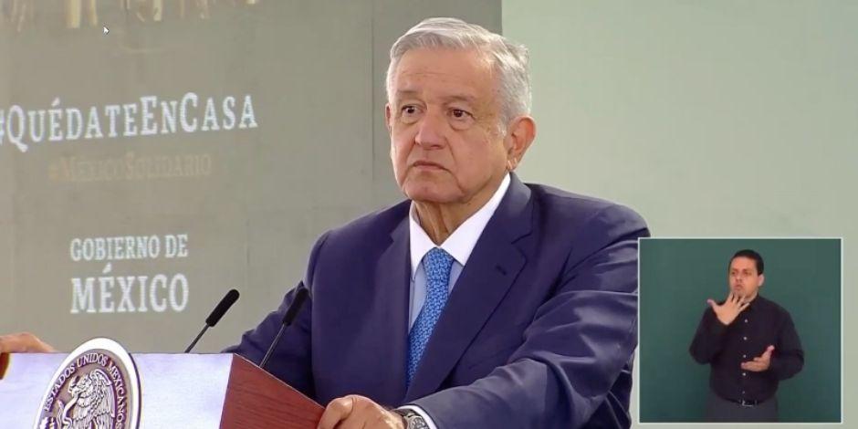 El Presidente Andrés Manuel López Obrador, el 20 de agosto de 2020.