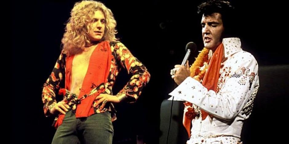 Robert Plant de Led Zeppelin y Elvis Presley