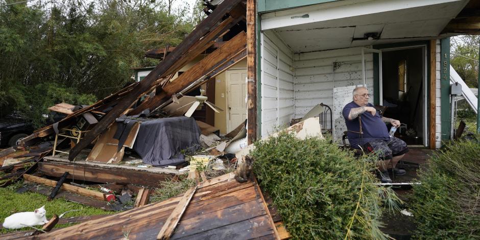 Una casa destruida tras el paso del huracán Laura en Louisana, el 27 de agosto de 2020.
