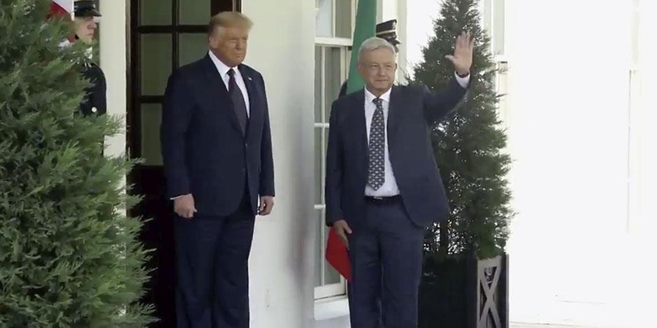 Los presidentes, Donald Trump y Andrés Manuel López Obrador, el pasado 8 de julio.