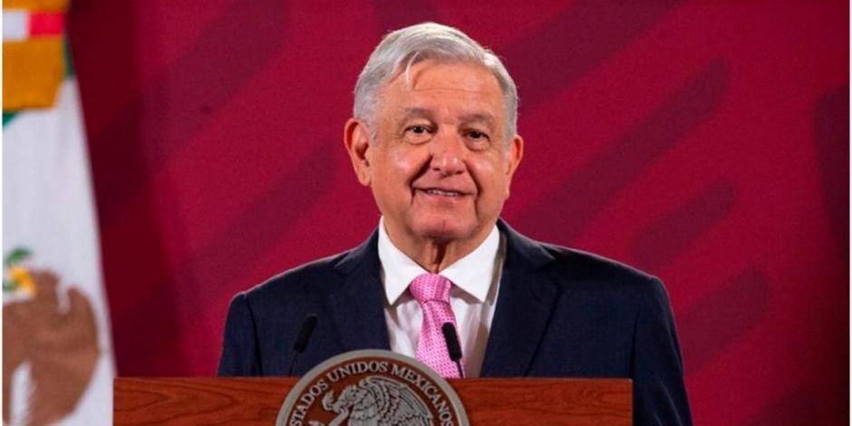 Andrés Manuel López Obrador, presidente de México, durante una de sus conferencias matutinas en Palacio Nacional en 2020.