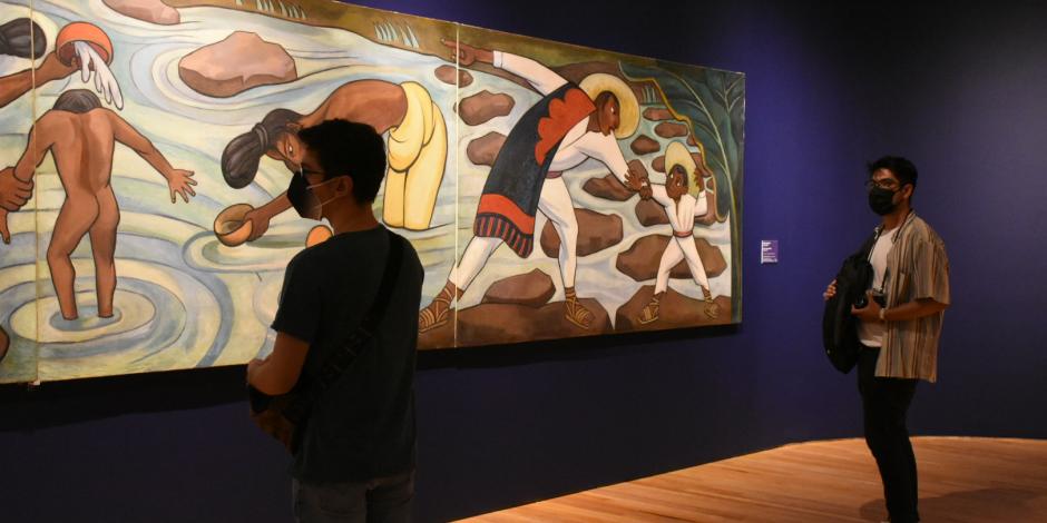 Vista de sala de "Río Juchitán", de Diego Rivera.