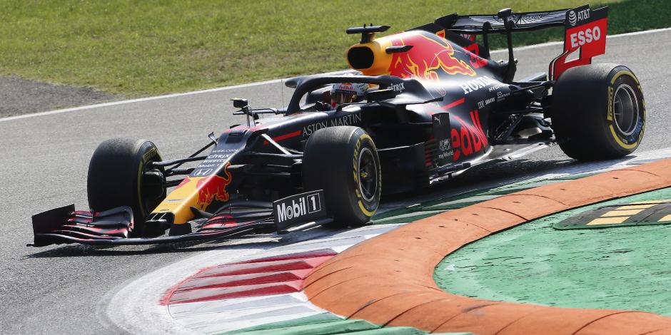 El monoplaza del neerlandés Max Verstappen en las prácticas del Gran Premio de Italia.