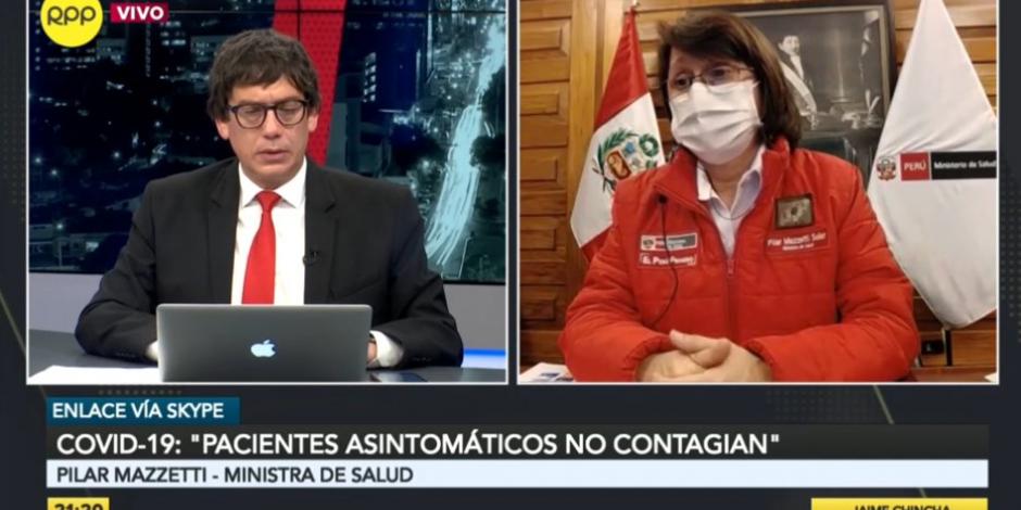 Entrevista televisiva con la Ministra de Salud de Perú