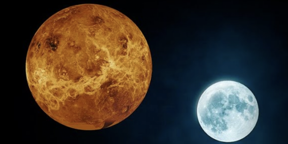"Beso" ente la Luna y Marte