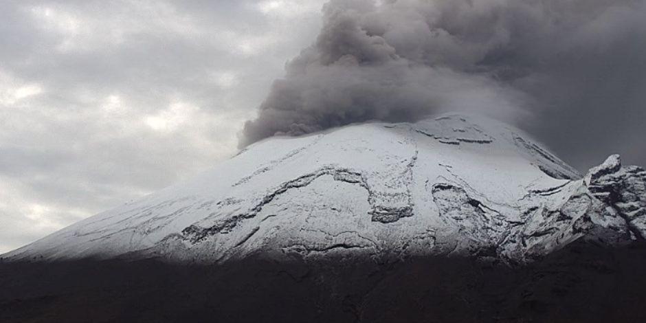 El volcán Popocatépetl, el 16 de septiembre 2020.
