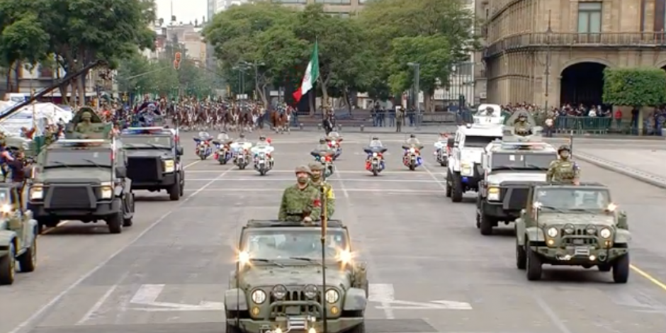Desfile Militar en el Zócalo.