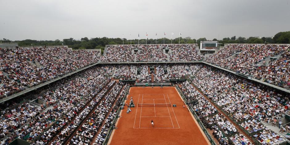 Así lucía el inmueble en el que se llevan a cabo los partidos de Roland Garros en la Final de 2018 entre Rafael Nadal y Dominic Thiem.