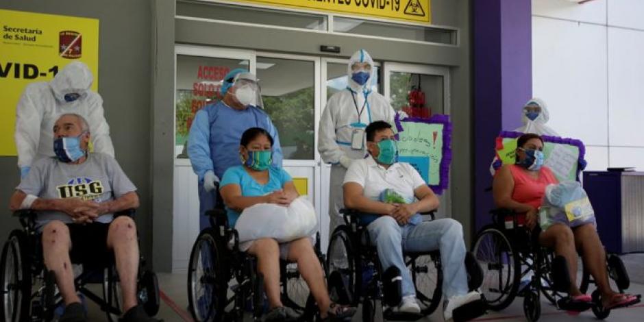 Pacientes recuperados de COVID-19, en Monterrey, México, el 24 de julio de 2020.