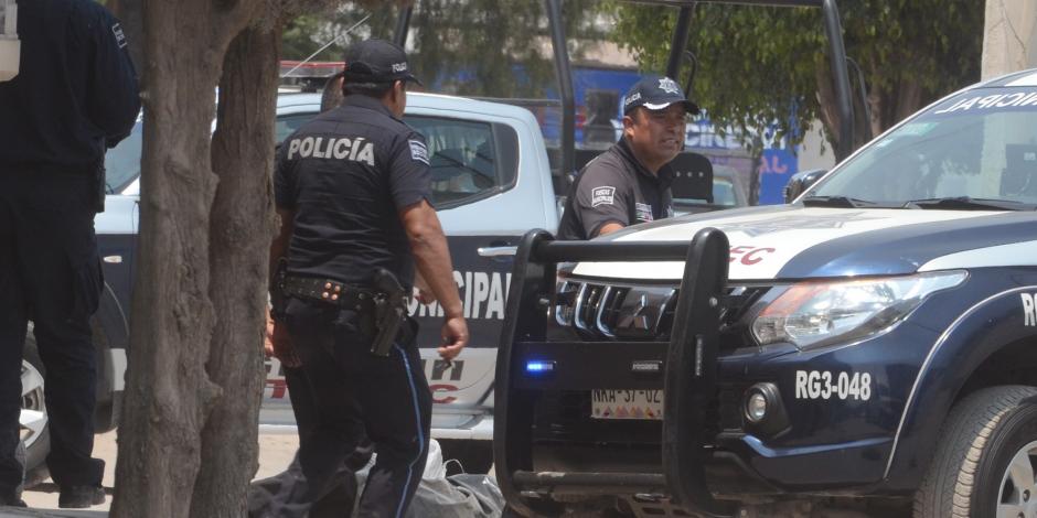 Elementos de seguridad municipal de Ecatepec, en un operativo de abril pasado.