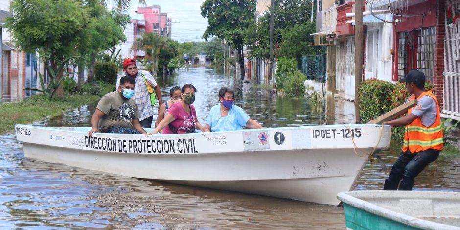 Las autoridades estatales descartaron el desbordamiento de los ríos Carrizal y Grijalva.