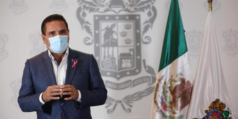 El mandatario michoacano, en un videomensaje difundido en redes sociales, ayer.