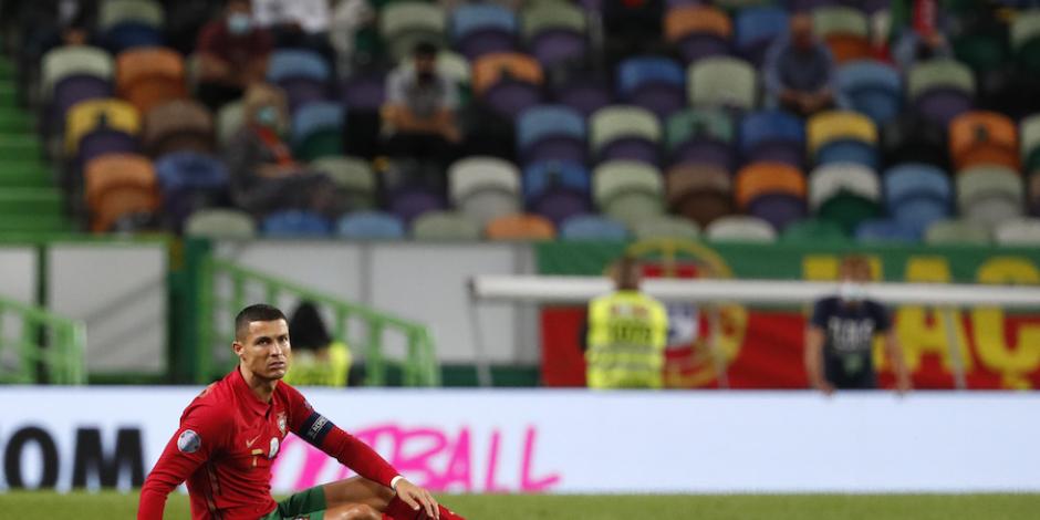 Ronaldo se lamenta durante el amistoso ante España el pasado 7 de octubre.