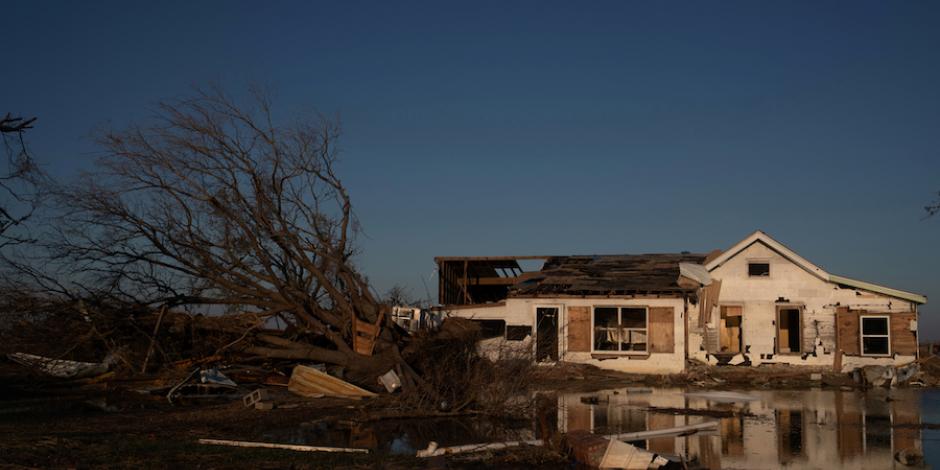 En la imagen, los destrozos del huracán Delta en su paso por Louisiana.