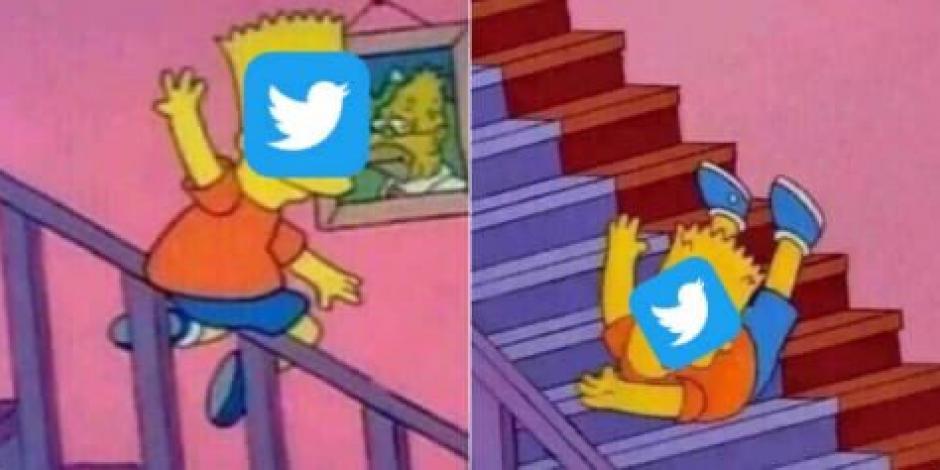 Memes de la caída de Twitter