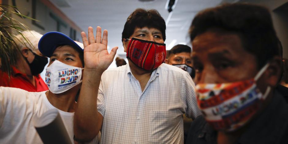 Evo Morales, un día después de las elecciones generales en su país, el 19 de octubre de 2020.