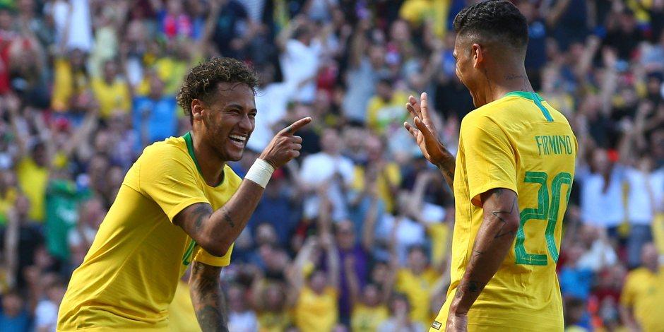 Neymar en un partido con la Selección de Brasil