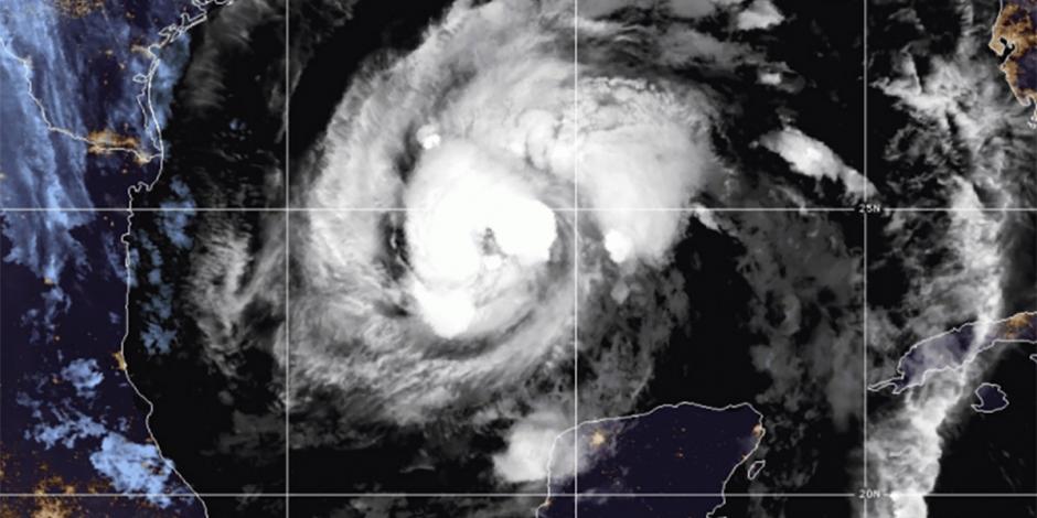 Imagen de satélite que muestra la tormenta tropical "Zeta".