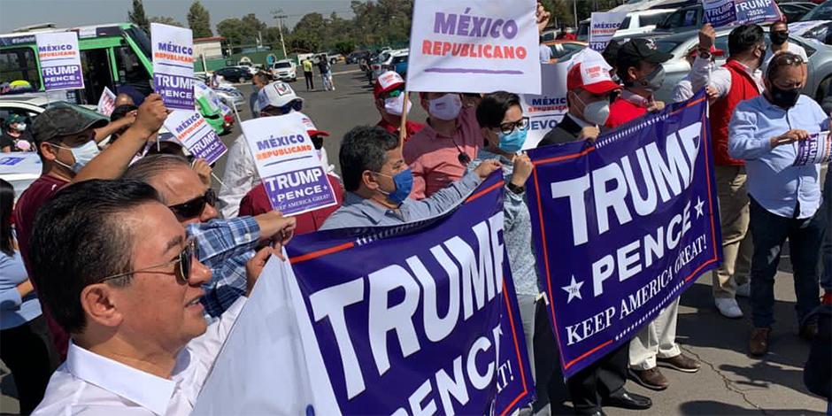 Caravana en apoyo a Trump, organizada por el Partido Republicano.
