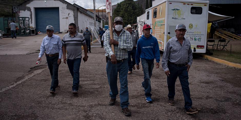 Agricultores de Chihuahua durante toma de Presa La boquilla.