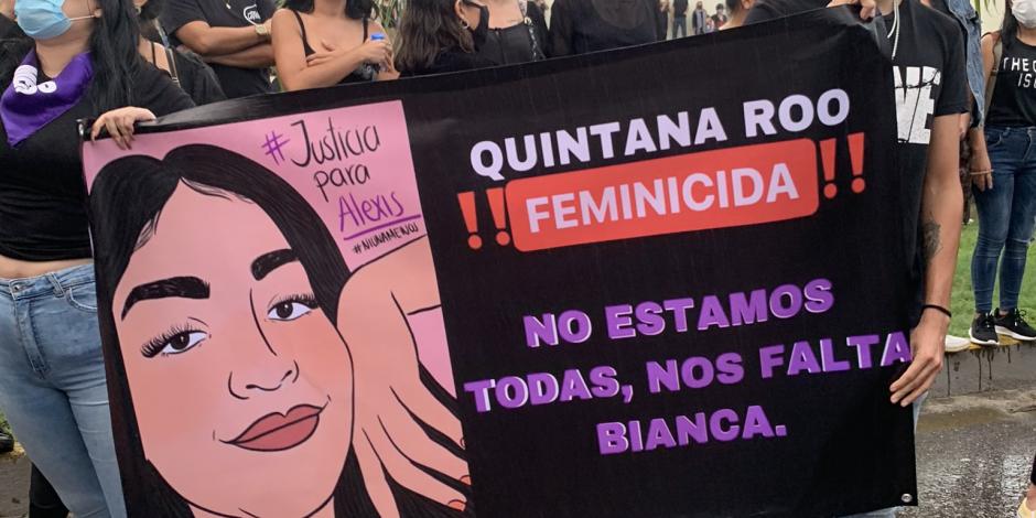 Exigen justicia por feminicidio de Bianca Alejandrina en Fiscalía de Cancún