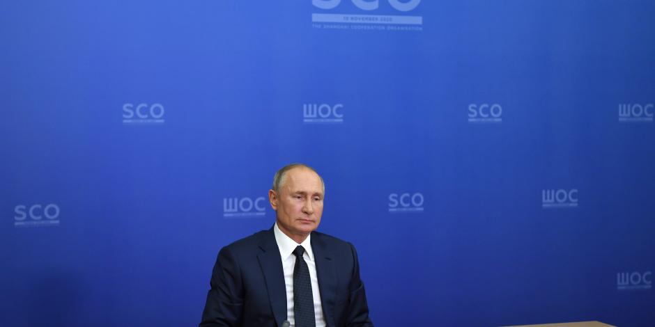 El presidente ruso, Vladimir Putin, asistió hoy de manera virtual a la reunión del Consejo de la Organización de Cooperación de Shanghai.