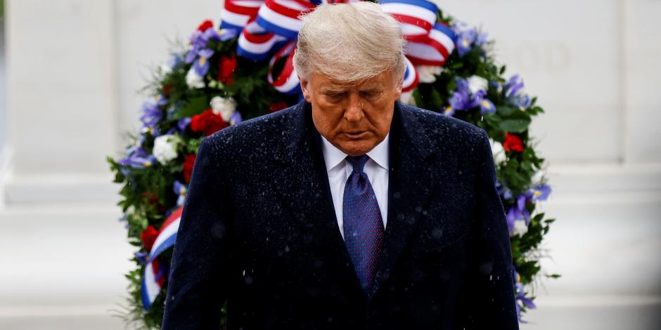  Donald Trump participa en celebración del Día de los Veteranos en 2020.