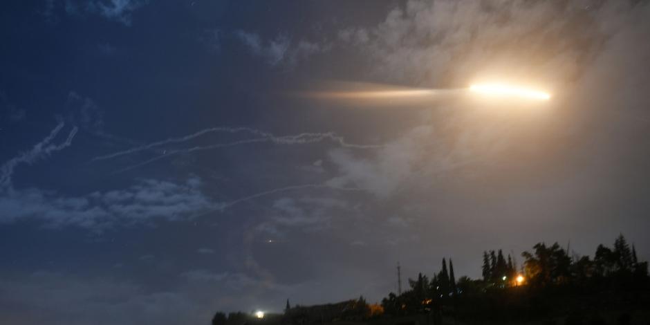 Un ataque con un misil en Damasco, Siria.