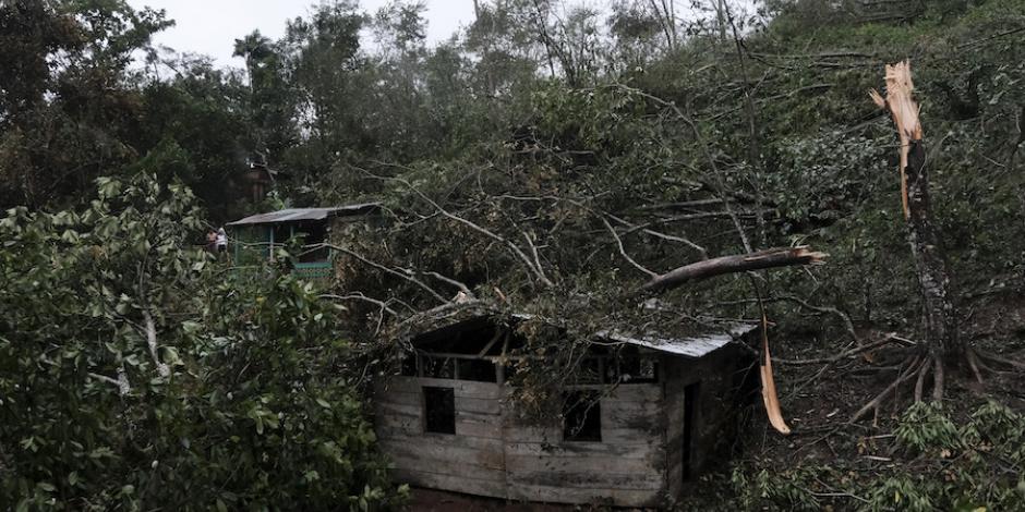 En la imagen, una casa dañada tras el paso del huracán Iota en Nicaragua.
