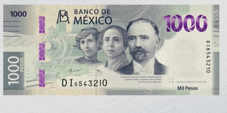 El nuevo billete de mil pesos pertenece a la Familia G