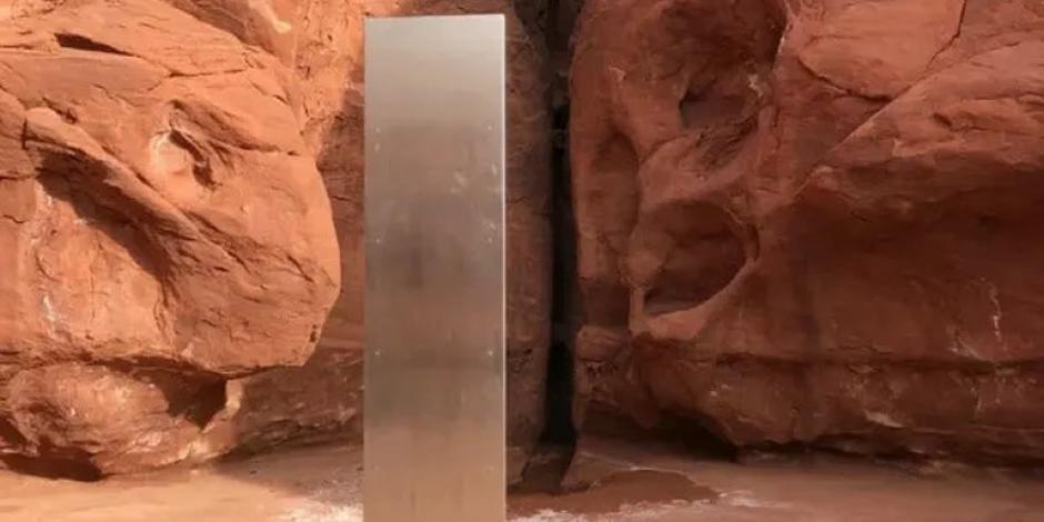 Monolito encontrado en el desierto de Utah
