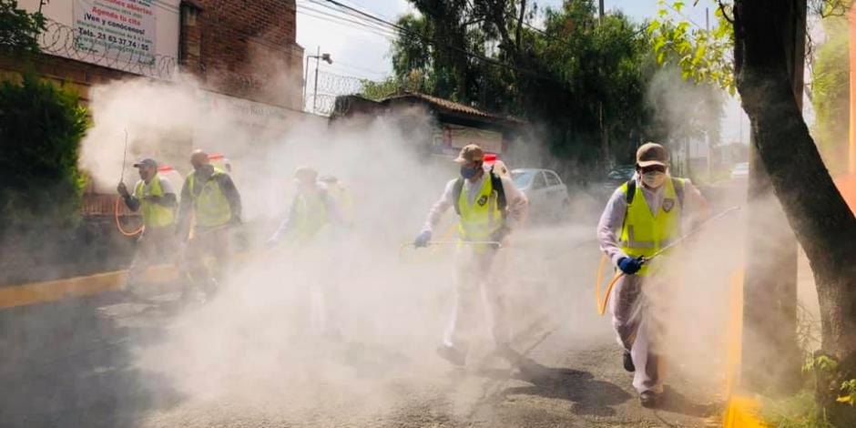 Se han sanitizado 450 kilómetros de calles en Cuajimalpa.