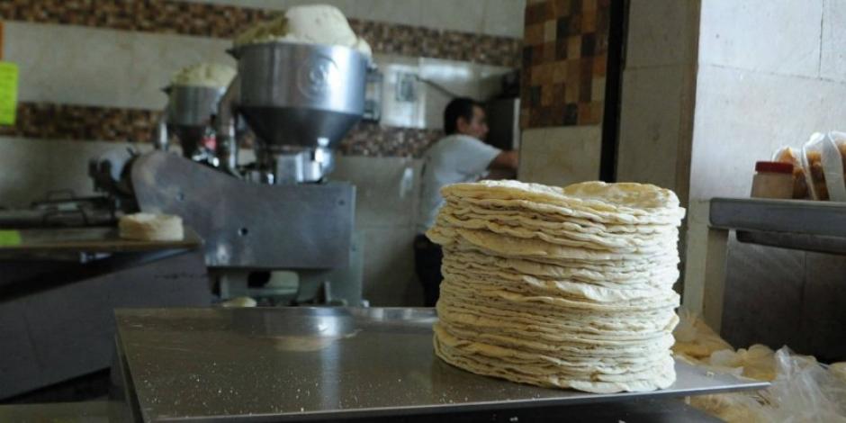 Producción de tortillas en México.