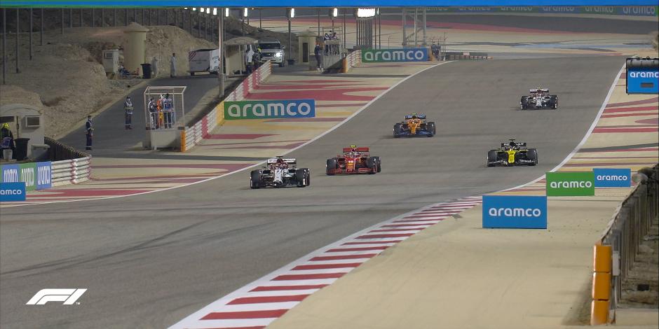 Imagen de la clasificación del Gran Premio de Sakhir, en la Fórmula 1