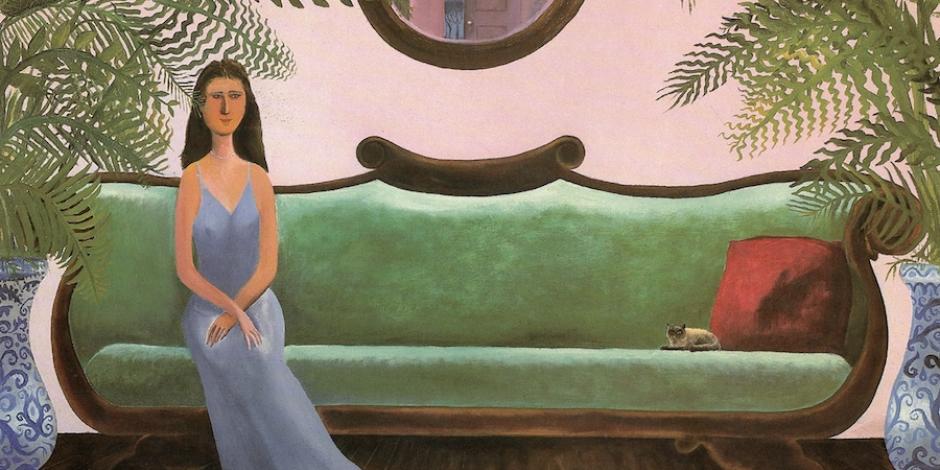 Retrato de una señorita en Cuernavaca (detalle), óleo sobre tela, 1975.