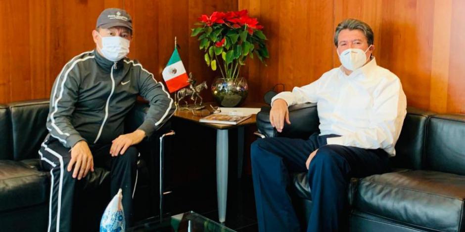 Ignacio Mier y Ricardo Monreal se reunieron para dialogar sobre la Ley del Banco de México.