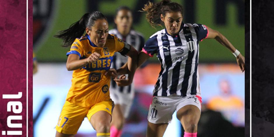 Una acción de la final de la Liga MX Femenil