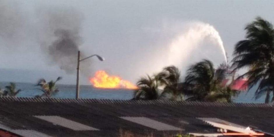 La explosión del ducto en Dos Bocas.
