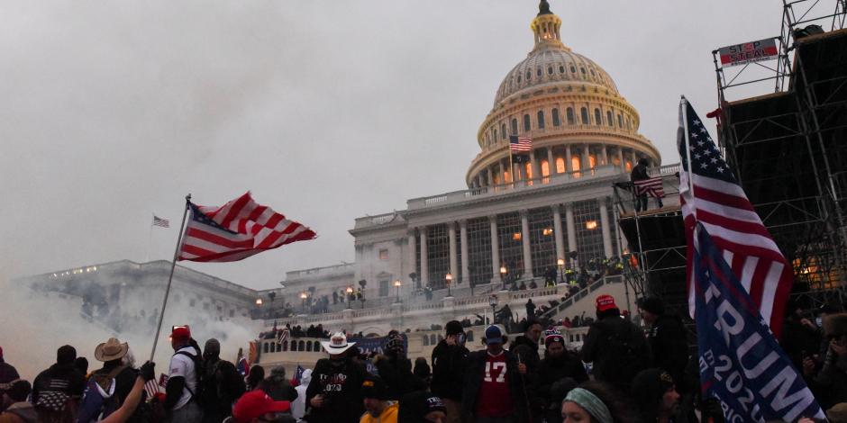 El Capitolio de Estados Unidos durante las protestas de este miércoles.
