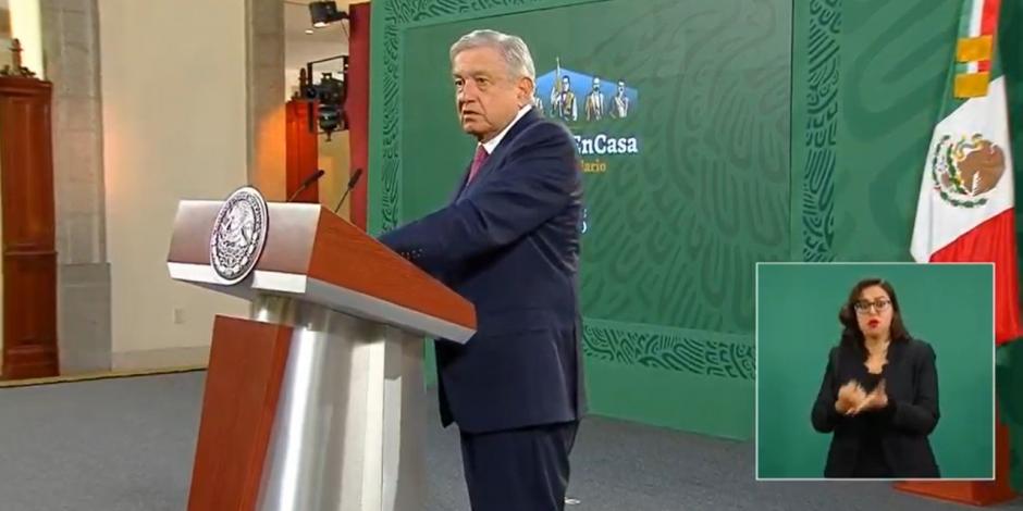 Andrés Manuel López Obrador en su conferencia de prensa del 18 de enero del 2021.