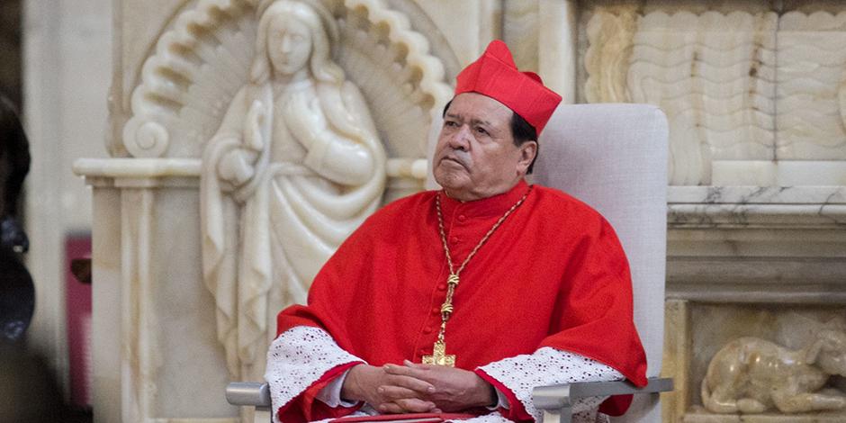 El arzobispo emérito de la arquidiócesis primada de México, el cardenal Norberto Rivera Carrera.