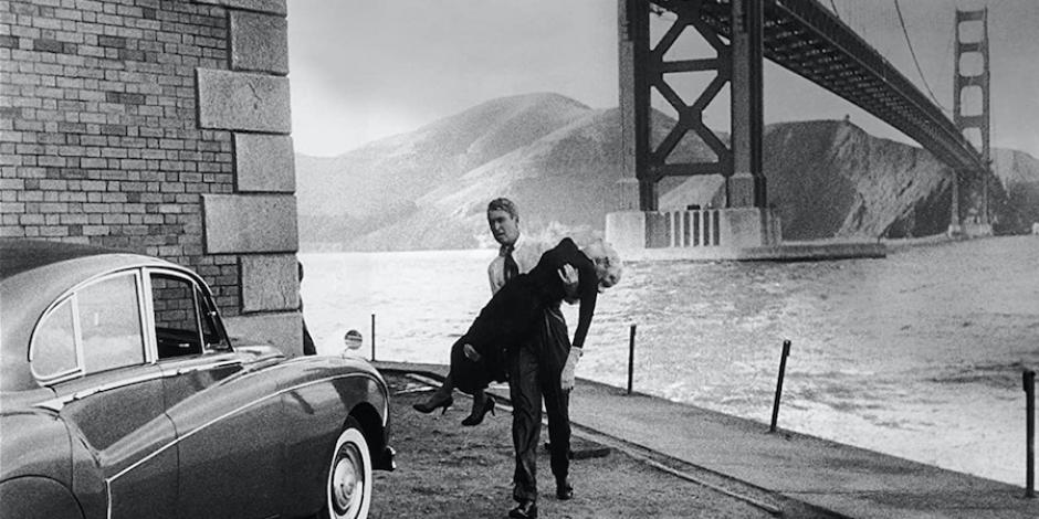 James Stewart y Kim Novak en Vértigo (Alfred Hitchcock, 1958).