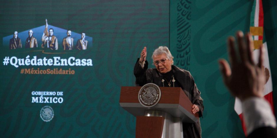 La secretaria de Gobernación, Olga Sánchez Cordero, el 25 de enero de 2021.
