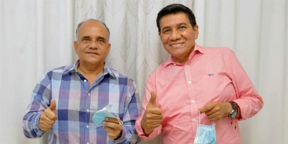 El senador Manuel Añorve Baños y el priista Mario Moreno Arcos.